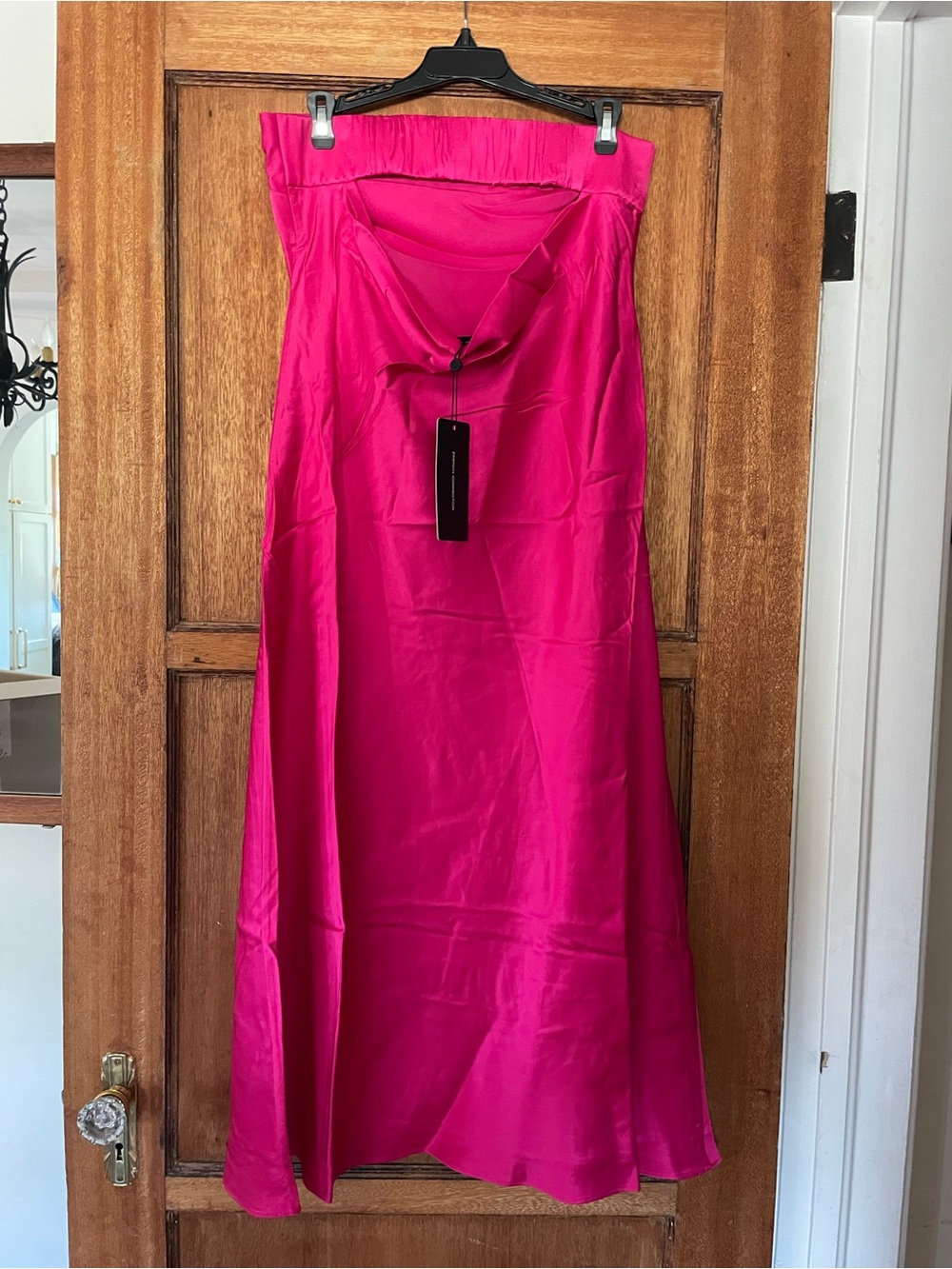 New! $158 French Connection Women's Oona Satin Strapless Dress - Sz M - Picture 4 of 9